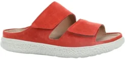 Slippers<Hartjes - Wijdte H - Groove 122 1221 - Rood - Uitneembaar voetbed