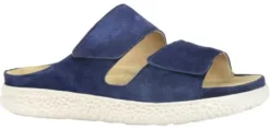 Slippers<Hartjes - Wijdte H - Groove - 122 1221 - Blauw - Uitneembaar voetbed