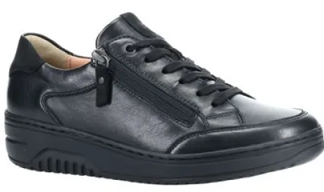 Veterschoenen<Hartjes - Wijdte K - 162.1709/12 - Zwart - Uitneembaar voetbed