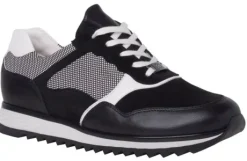 Veterschoenen<Hassia - Wijdte H - 302067 0106 - Zwart - Uitneembaar voetbed