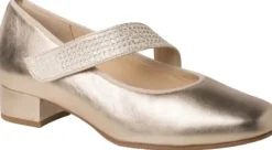 Bandschoenen<Hassia - Wijdte K - 302453 7800 - Goudkleurig - Uitneembaar voetbed