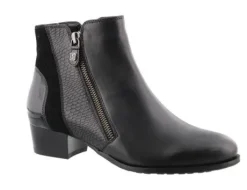 Korte Halfhoge Laarzen<Helioform - Wijdte H - Zwart - 560 015 0404 - Zwart - Uitneembaar voetbed