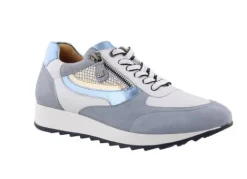 Veterschoenen<Helioform - Wijdte K - 250 022 0349 - Licht blauw - Uitneembaar voetbed