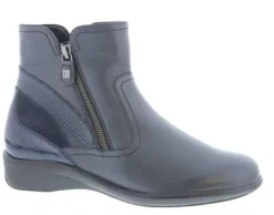 Korte Halfhoge Laarzen<Helioform - Wijdte K - Zwart - 151 002 0324 - Uitneembaar voetbed