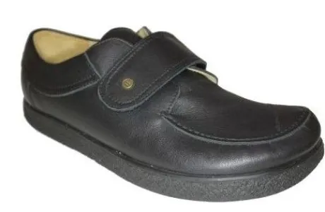 Klittenbandschoenen<Jacoform - 370 - Zwart - 6 tenen schoenen - Natuurleest