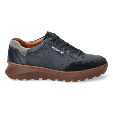 Veterschoenen<Mephisto - Flynn - 3655 1345 - Blauw - Uitneembaar voetbed