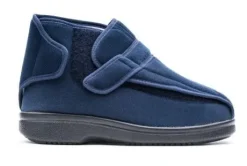 Pantoffels|Pantoffels<Promed - Verbandschoen - Sani Cabrio DXL - Blauw - Uitneembaar voetbed
