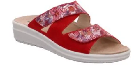 Slippers<Rohde - 5735 - Rood - Uitneembaar voetbed.
