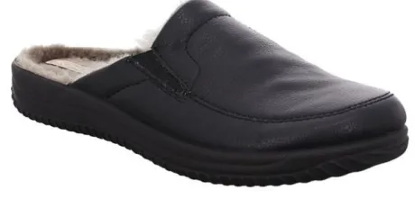 Pantoffel Slippers<Rohde - Wijdte G - 2777 90 - Lamsvacht - Zwart