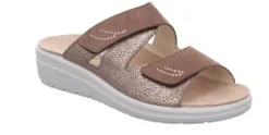 Slippers<Rohde - Wijdte G - 5729 77 - Taupe - Uitneembaar voetbed