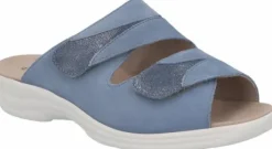 Slippers<Solidus Soldus - Wijdte M - 74022 - blauw - Uitneembaar voetbed
