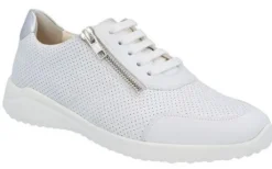 Veterschoenen<Solidus - Wijdte F - 52011 10153 - Wit - Uitneembaar voetbed