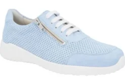 Veterschoenen<Solidus - Wijdte F -52011 804581 - Licht blauw - Uitneembaar voetbed