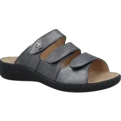 Slippers<Solidus - Wijdte G - 20141 01223 - Grijs - Uitneembaar voetbed