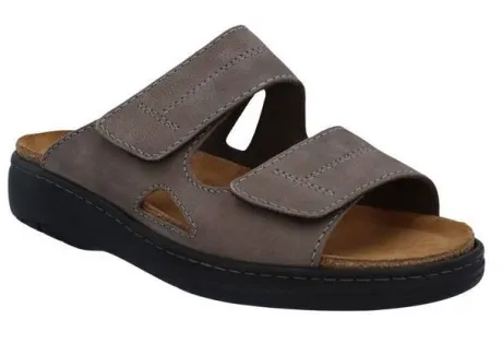 Slippers<Solidus - Wijdte H - 78063 20660 - Grijs - Uitneembaar voetbed