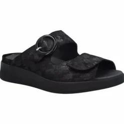 Slippers<Solidus - Wijdte H - 75035 01173 - Zwart - Uitneembaar voetbed