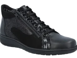 Boots<Solidus - Wijdte H - 27049 1105 - Zwart - Uitneembaar voetbed