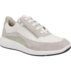 Veterschoenen<Solidus - Wijdte H - 56287 - Beige - Uitneembaar Voetbed