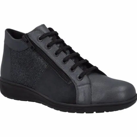 Boots<Solidus - Wijdte H - 27005 - Grijs - Uitneembaar voetbed