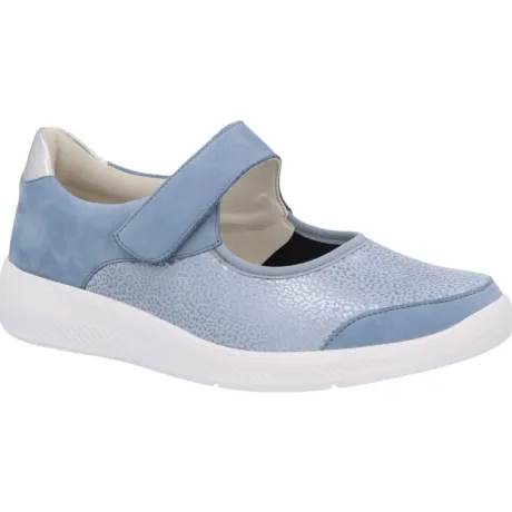 Bandschoenen<Solidus - Wijdte H - 56501 - Jeans - Uitneembaar Voetbed