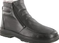 Laarzen<Solidus - Wijdte H - 82113 - Zwart - Lamsvacht - Uitneembaar voetbed