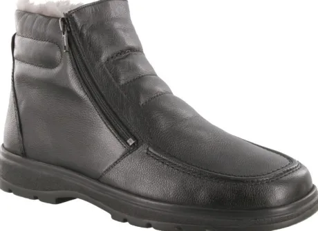 Laarzen<Solidus - Wijdte H - 82113 - Zwart - Lamsvacht - Uitneembaar voetbed