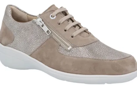 Veterschoenen<Solidus - Wijdte J - 26473 4052 - Taupe - Uitneembaar voetbed