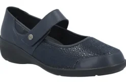 Bandschoenen<Solidus - Wijdte J - 26551 - Blauw - Uitneembaar Voetbed