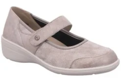 Bandschoenen<Solidus - Wijdte J - 26551 - Grijs - Uitneembaar voetbed