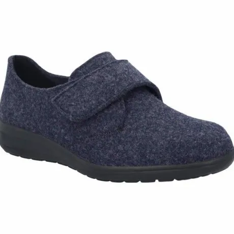 Pantoffels<Solidus - Wijdte K - 29076 80242 - Blauw - Uitneembaar voetbed