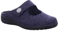 Pantoffel Slippers<Solidus - Wijdte K - 29067 80242 - Blauw - Uitneembaar voetbed