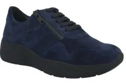 Veterschoenen<Solidus - Wijdte K - 66001 80475 - Blauw - Uitneembaar voetbed
