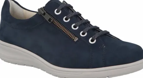 Veterschoenen<Solidus - Wijdte K - 29097 80033 - Blauw - Uitneembaar voetbed