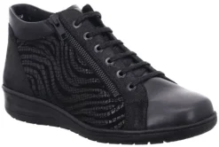 Boots<Solidus - Wijdte K - 29007 999 - Zwart - Uitneembaar voetbed