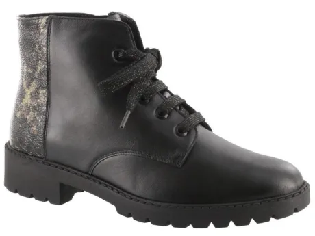 Boots<Solidus - Wijdte K - 38040 00900 - Zwart - Uitneembaar voetbed