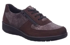 Veterschoenen<Solidus - Wijdte K - 29012 - Bruin - Uitneembaar voetbed