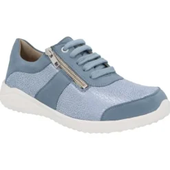 Veterschoenen<Solidus - Wijdte K - 60508 - Jeans combi - Uitneembaar voetbed