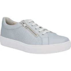 Veterschoenen<Solidus - Wijdte K - 32004 - Licht Blauw - Uitneembaar Voetbed