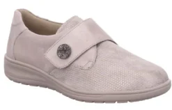 Klittenbandschoenen<Solidus - Wijdte K - 29506 - Licht grijs - Uitneembaar voetbed