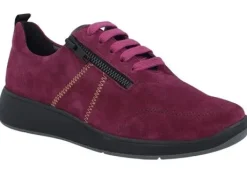 Veterschoenen<Solidus - Wijdte K - 65016 - Paars - Uitneembaar voetbed