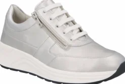 Veterschoenen<Solidus - Wijdte K - 59079 - Zilver - Uitneembaar voetbed