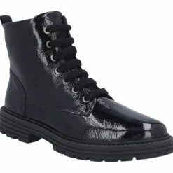 Boots<Solidus - Wijdte K - 63109 - Zwart lak - Uitneembaar voetbed
