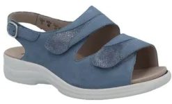 Sandalen<Solidus - Wijdte M - 74019 80447 - Jeans - Uitneembaar voetbed