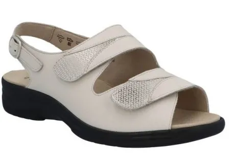 Sandalen<Solidus - Wijdte M - 74019 40456 - Offwhite - Uitneembaar voetbed
