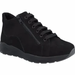 Boots<Solidus - Wijdte M - 43005 - Zwart - Uitneembaar voetbed