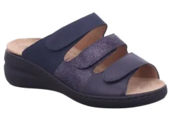 Slippers<Solidus Wijdte H - Blauw - 21154 - Uitneembaar voetbed