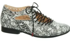 Bandschoenen<Think - 000565 2 1010 - Zwart/ Grijs - UItneembaar voetbed