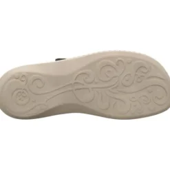 Slippers<Think - 000078 7060 - Groen met beige - Uitneembaar voetbed