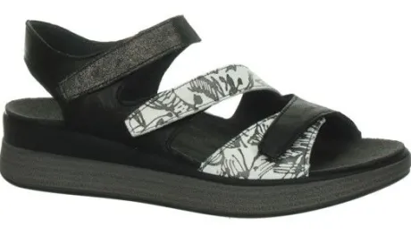 Sandalen<Think - 000585 0020 - Zwart - Uitneembaar voetbed