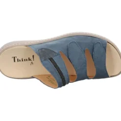 Slippers<Think - 000445 - Jeans - Uitneembaar voetbed